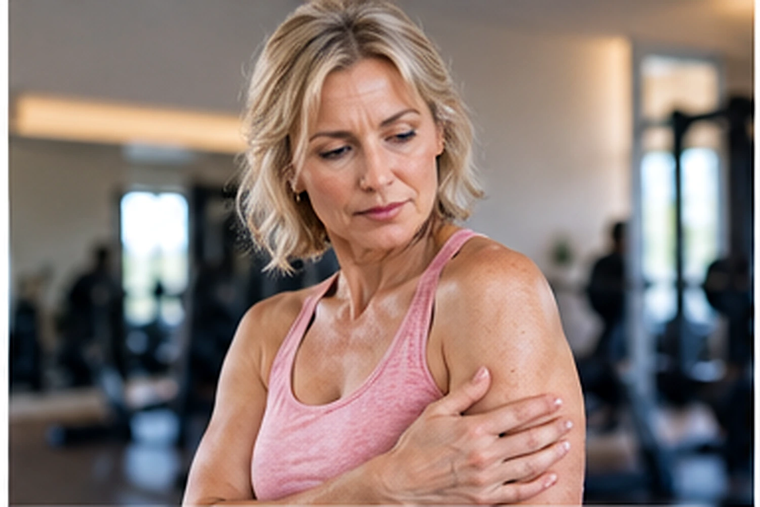 Older adult performing controlled resistance training with a coach to reduce muscle loss during GLP-1 weight loss