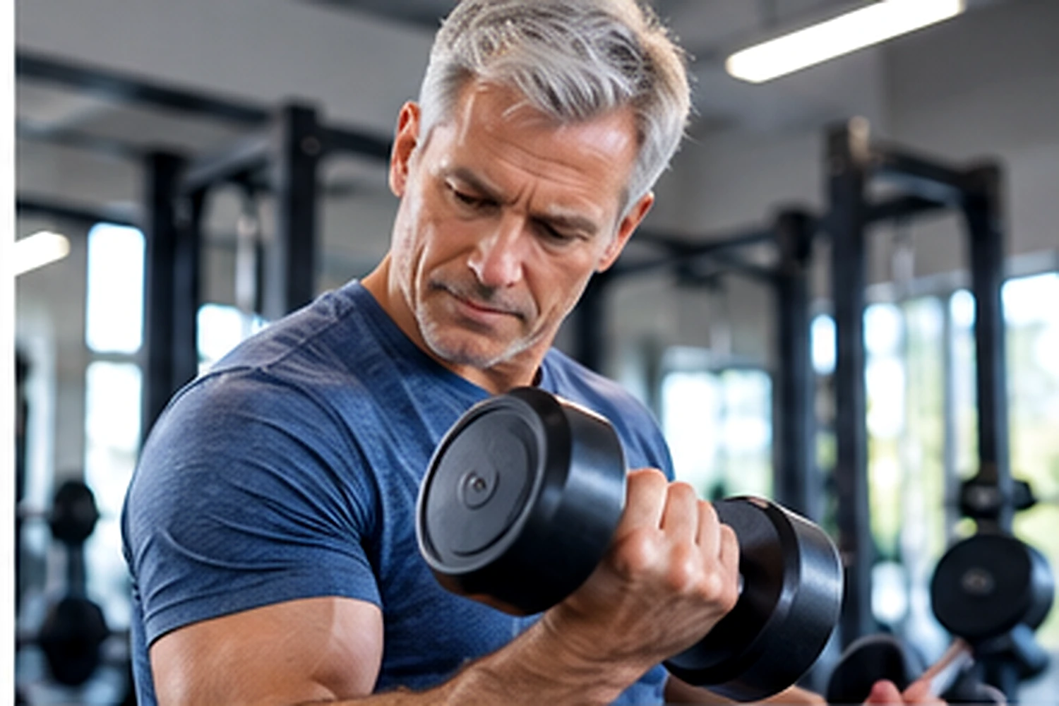 Adult using dumbbells with professional coaching during strength training on GLP-1