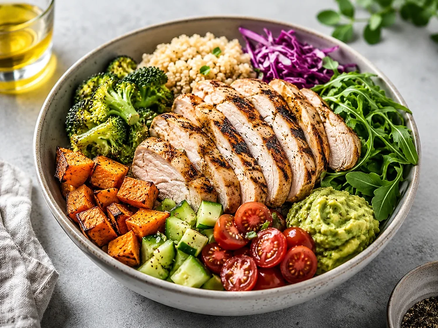 Grilled chicken power bowl