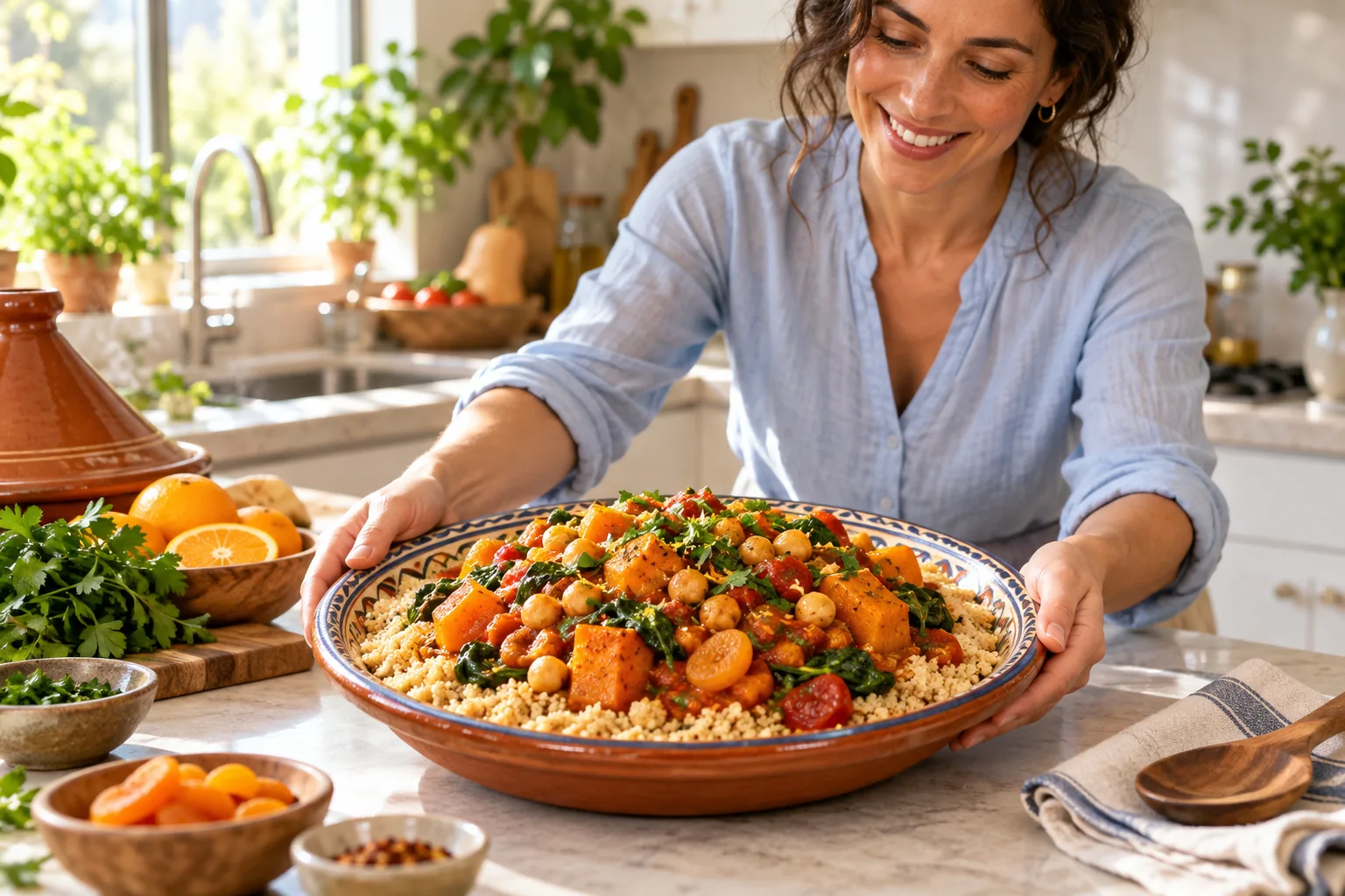 Chickpea and Butternut Squash Tagine