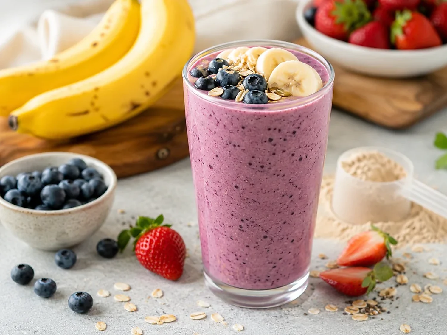 Fruit and protein smoothie