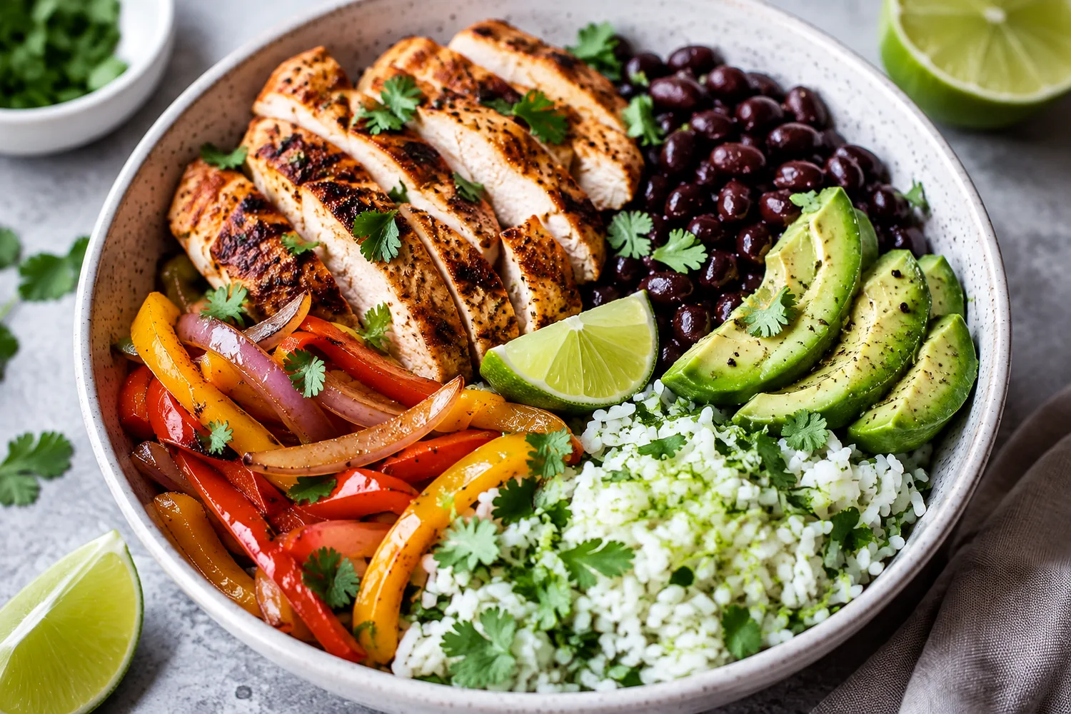 Air Fryer Chicken Parmesan Quinoa Broccoli Bowl