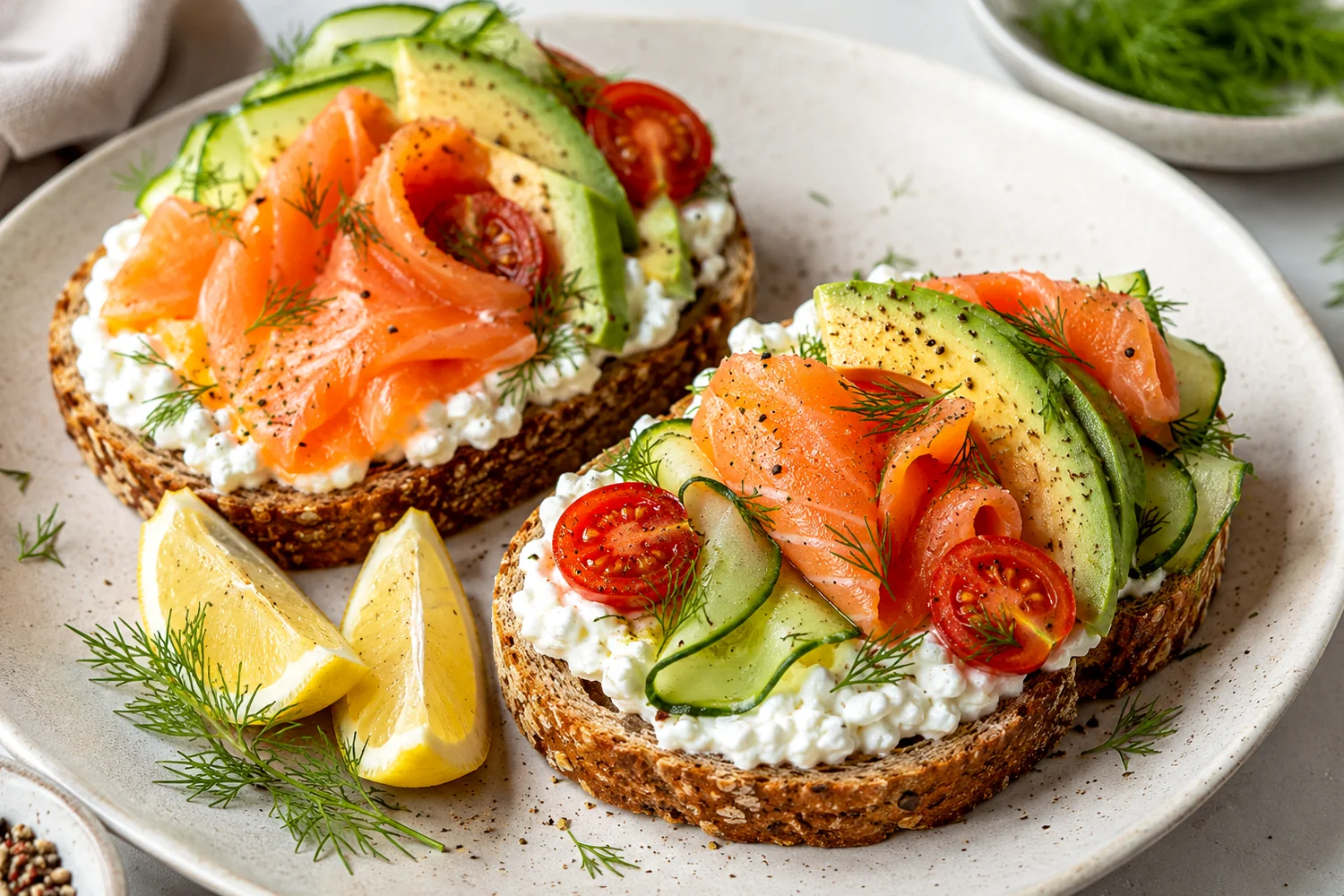 Air Fryer Salmon Bites with Cucumber Edamame Rice Salad