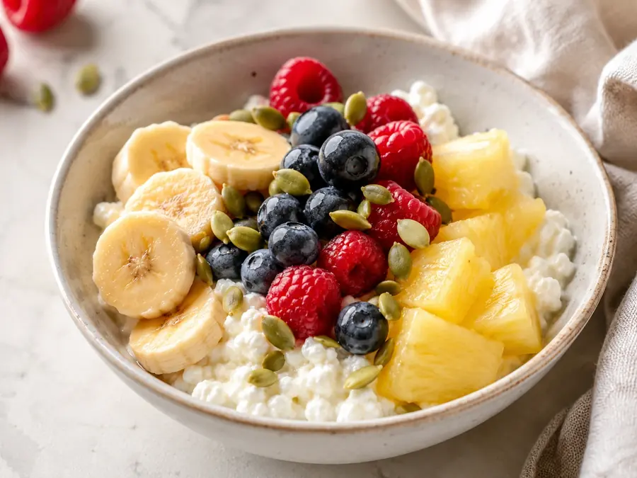 Cottage Cheese Fruit Bowl