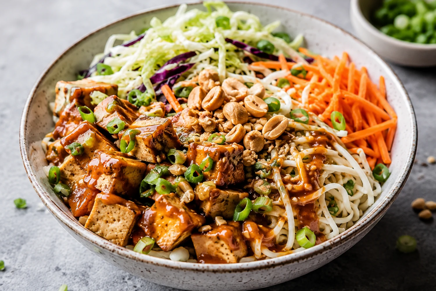 Gochujang Tofu Cabbage Crunch Bowl