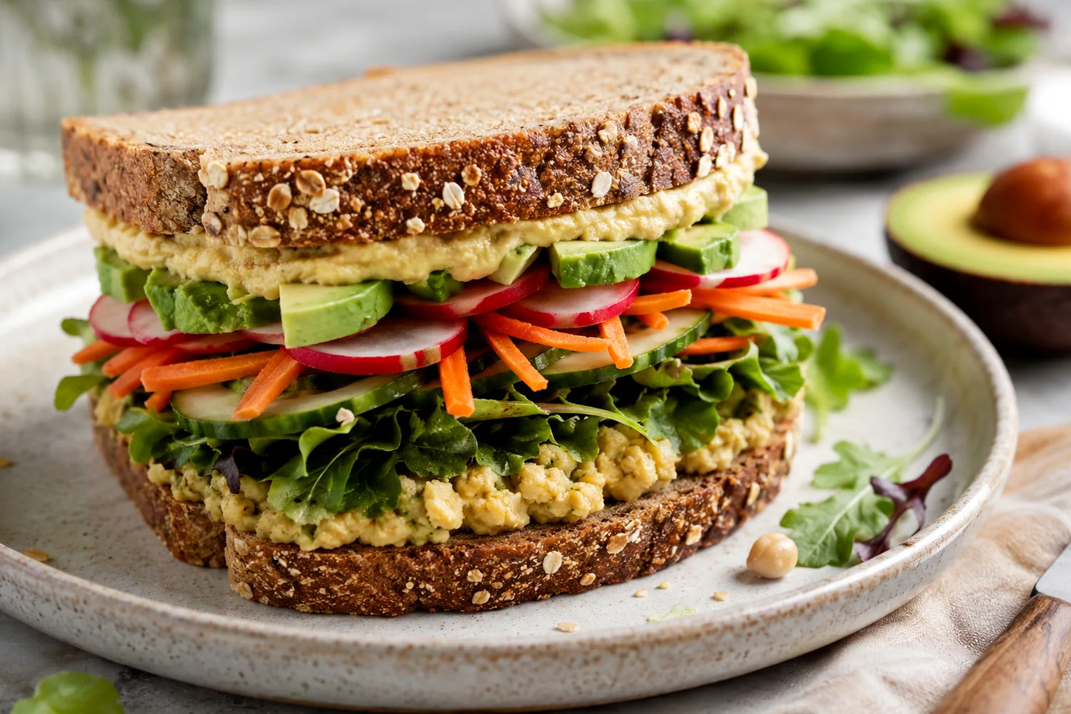 Greek Yogurt Chicken Caesar Chickpea Crunch Wrap