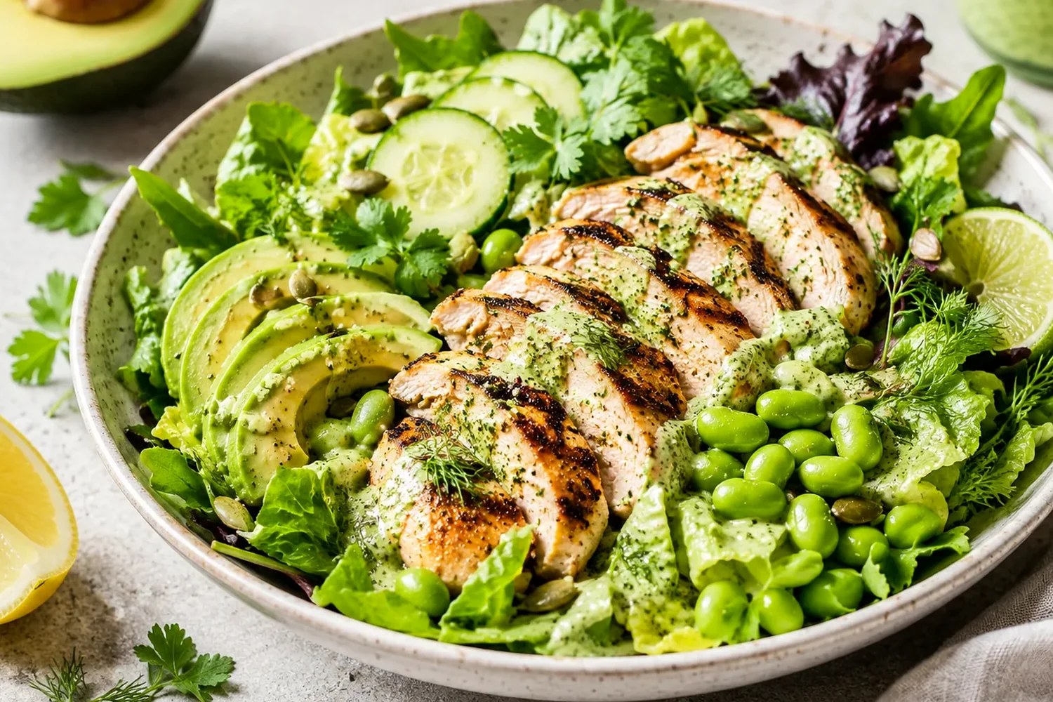 Greek Yogurt Chicken Salad with Grapes, Celery and Walnuts
