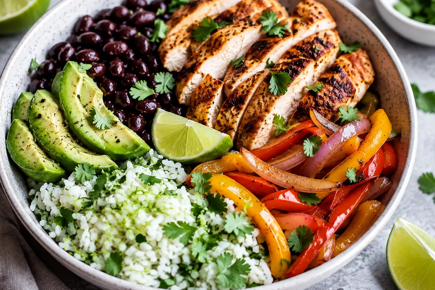 Healthy BBQ Chicken Sweet Potato Bowl with Corn and Black Beans