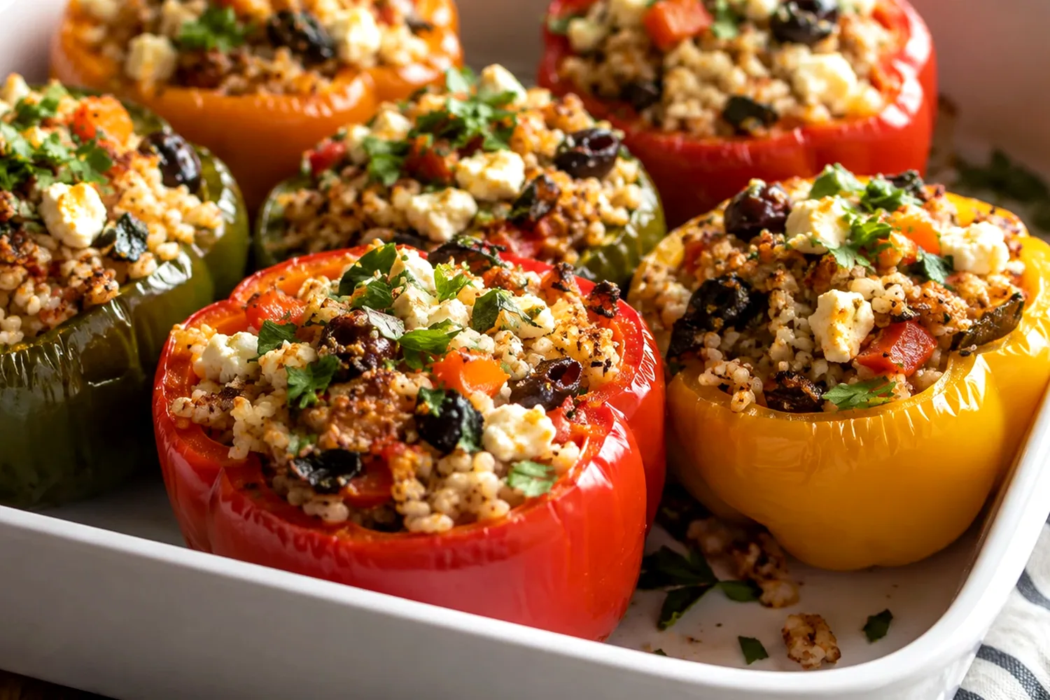 Healthy Turkey Taco Stuffed Bell Peppers