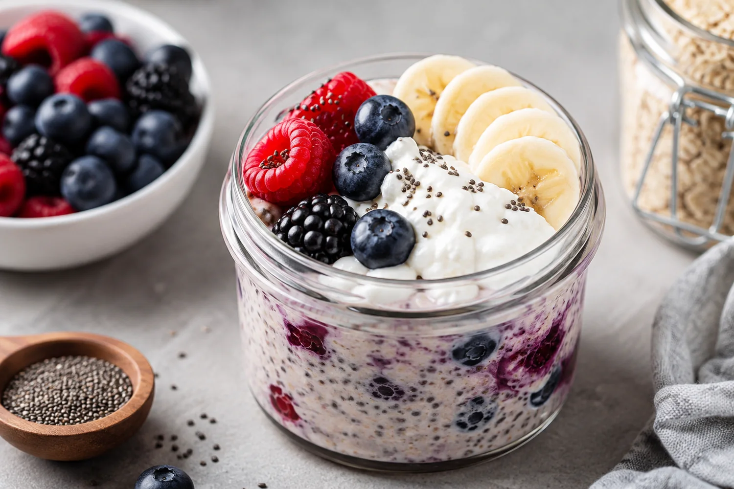 High-Protein Berry Chia Skyr Breakfast Bowl