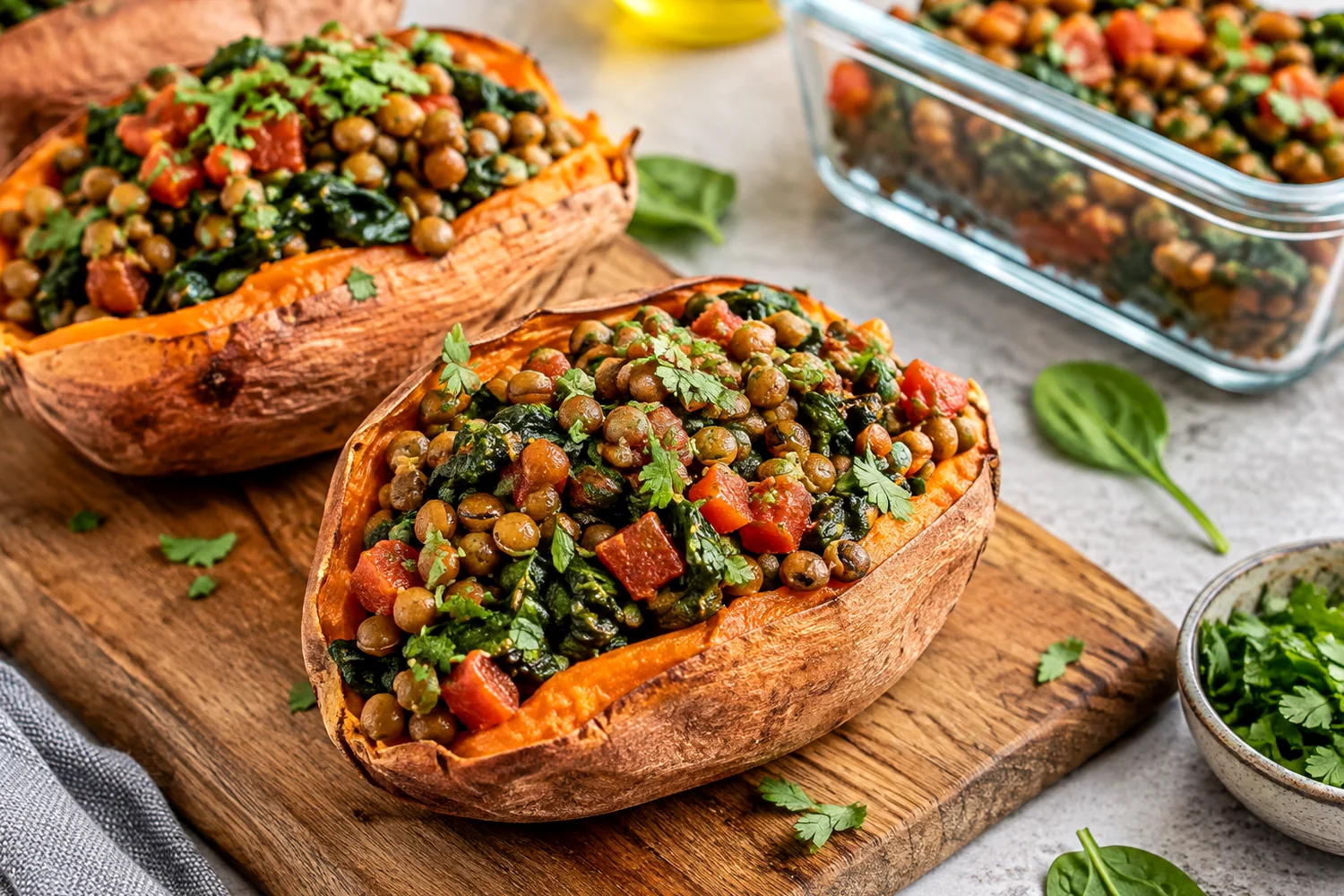 High-Protein Black Bean Sweet Potato Enchilada Casserole