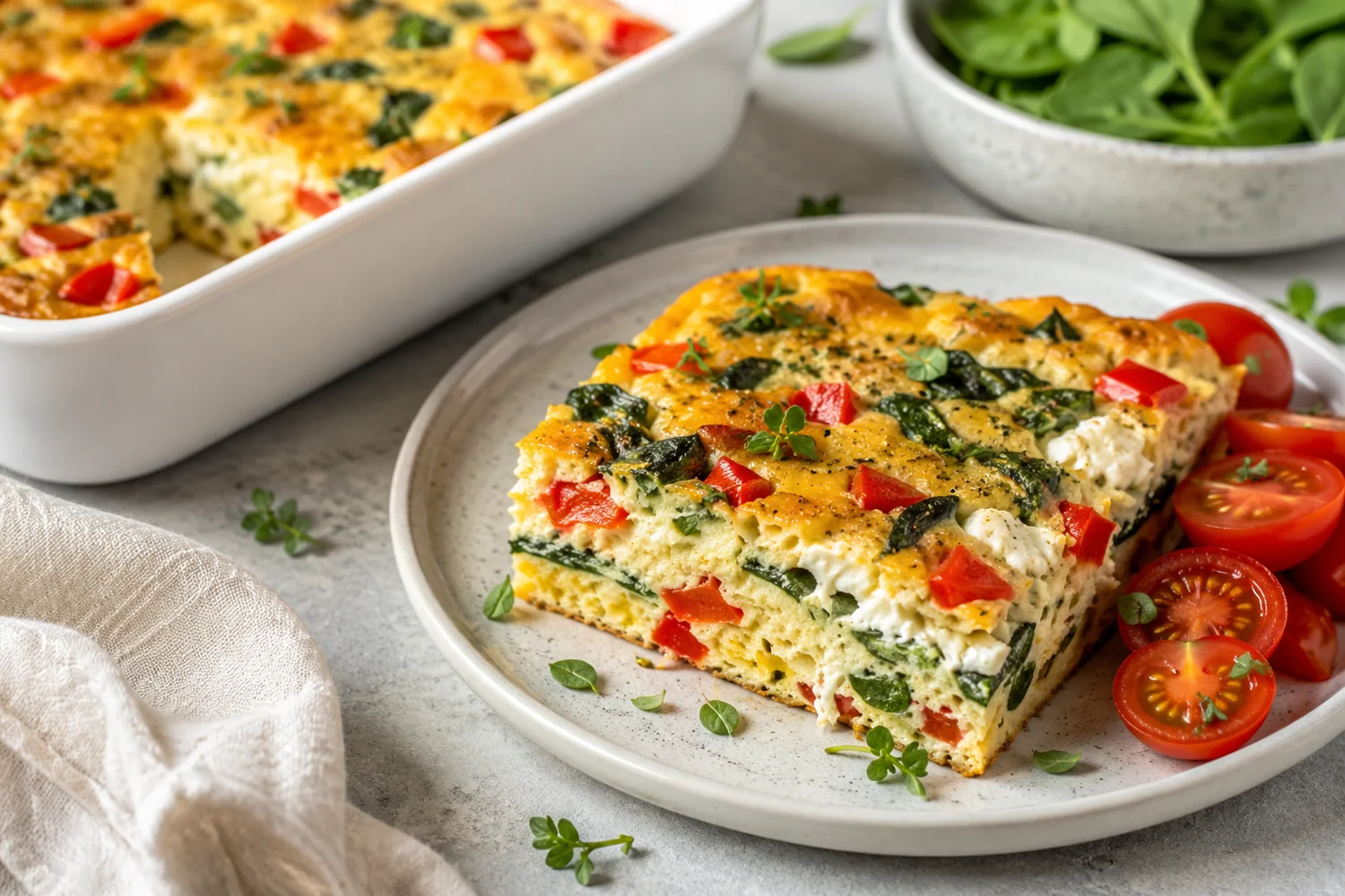 High-Protein Cottage Cheese Egg Bake