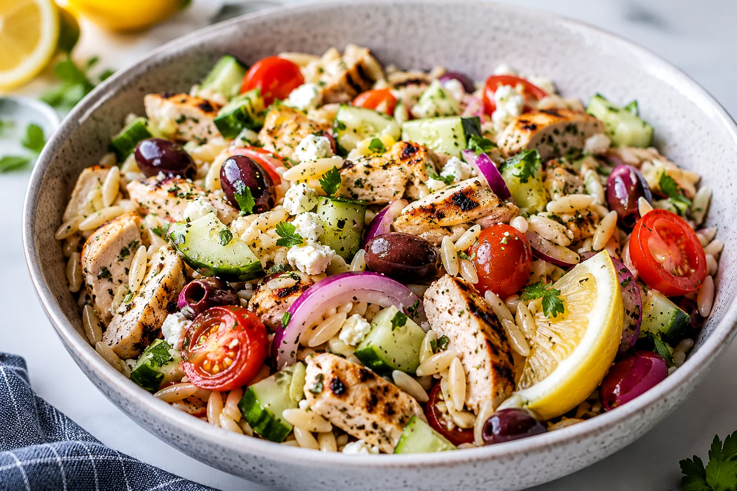 High-Protein Pesto Chicken Chickpea Pasta with Broccoli