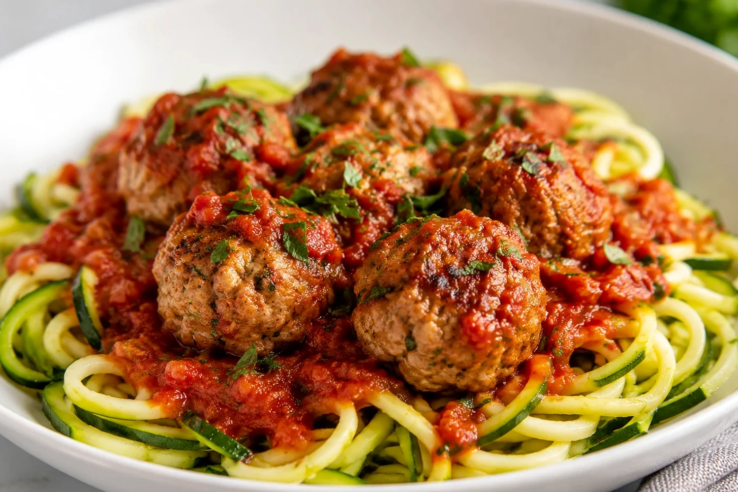 Mediterranean Turkey Meatball Couscous Bowl with Tzatziki