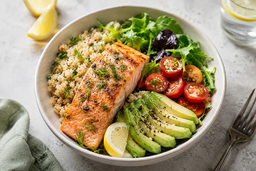 Salmon and Quinoa Bowl