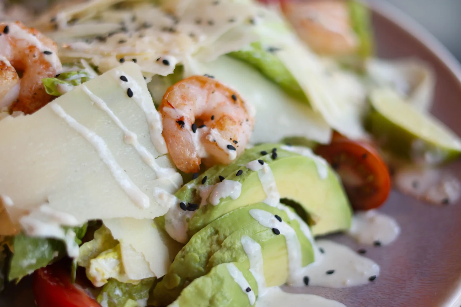 Healthy Shrimp Avocado Feta Whole-Wheat Wrap